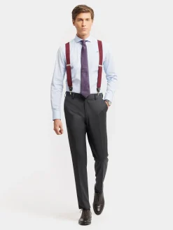 Trajes|Trajes-Alvaro Moreno PANTALON FIL A FIL CRUZADO Gris