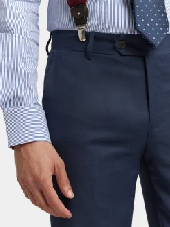 Trajes|Trajes-Alvaro Moreno PANTALON FIL A FIL CRUZADO Azul Marino