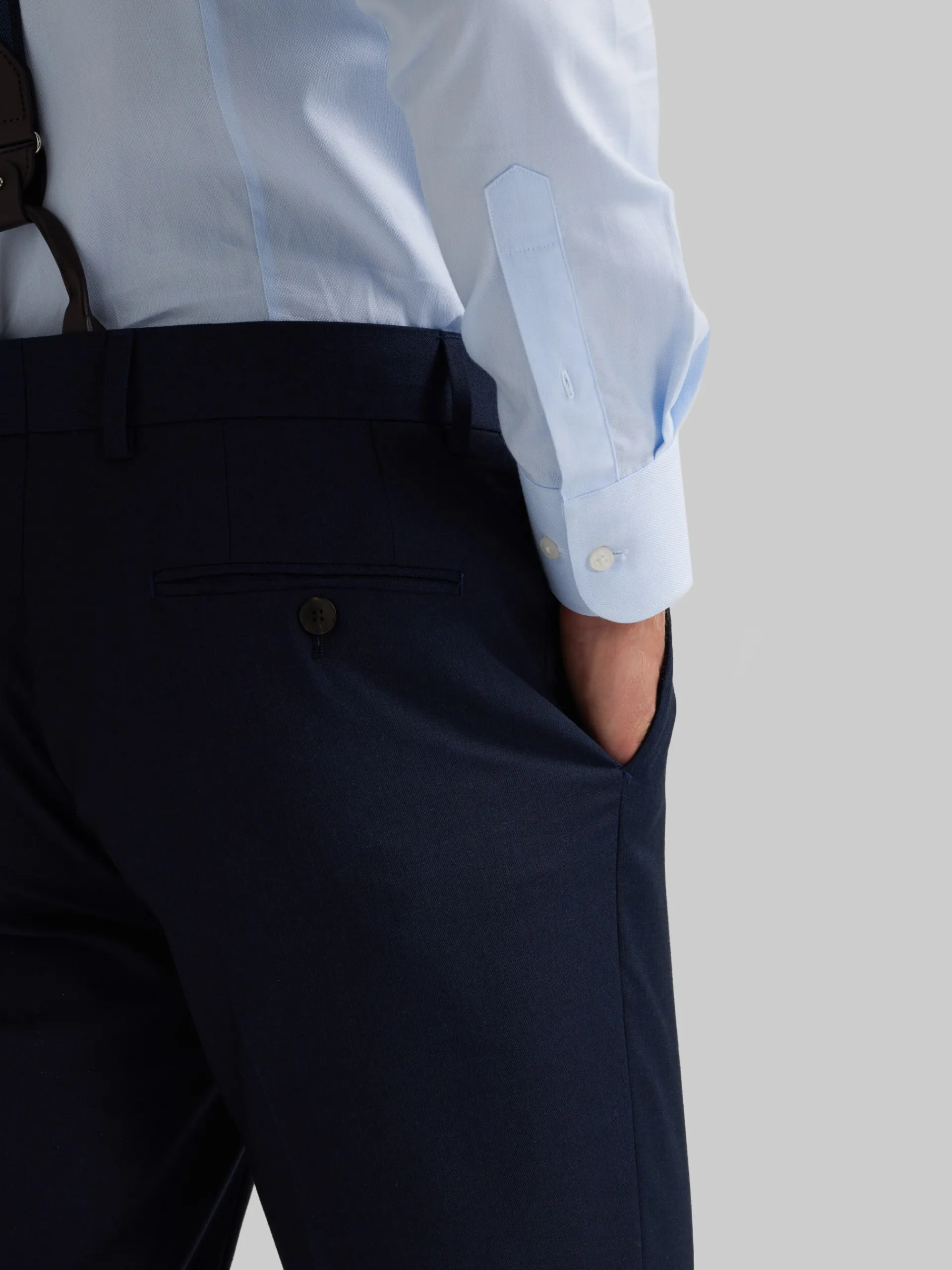 Trajes|Trajes-Alvaro Moreno PANTALON FIL A FIL CRUZADO Azul Marino