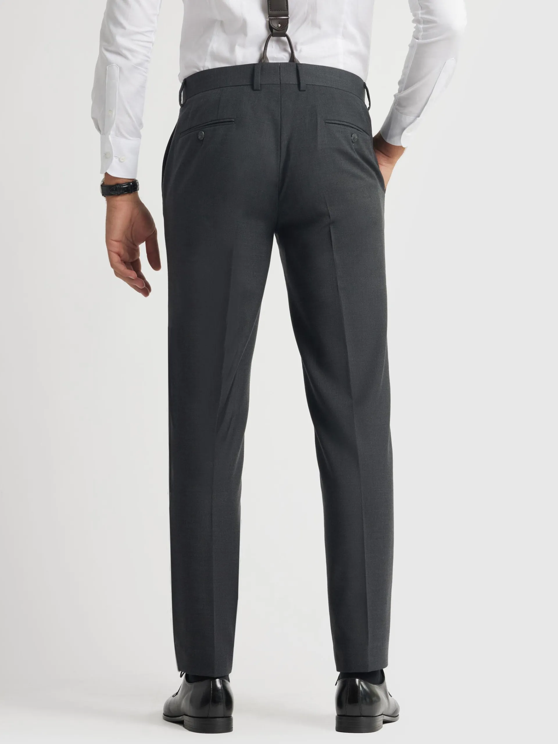 Trajes|Trajes-Alvaro Moreno PANTALON FIL A FIL CRUZADO Gris