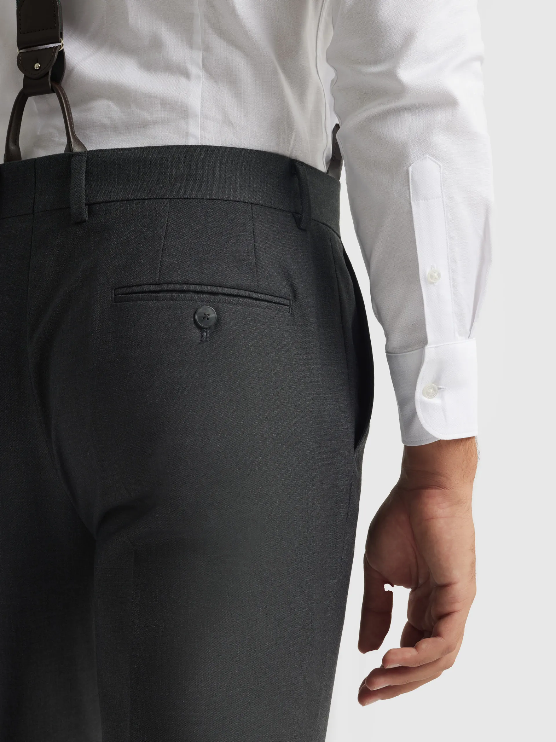 Trajes|Trajes-Alvaro Moreno PANTALON FIL A FIL CRUZADO Gris