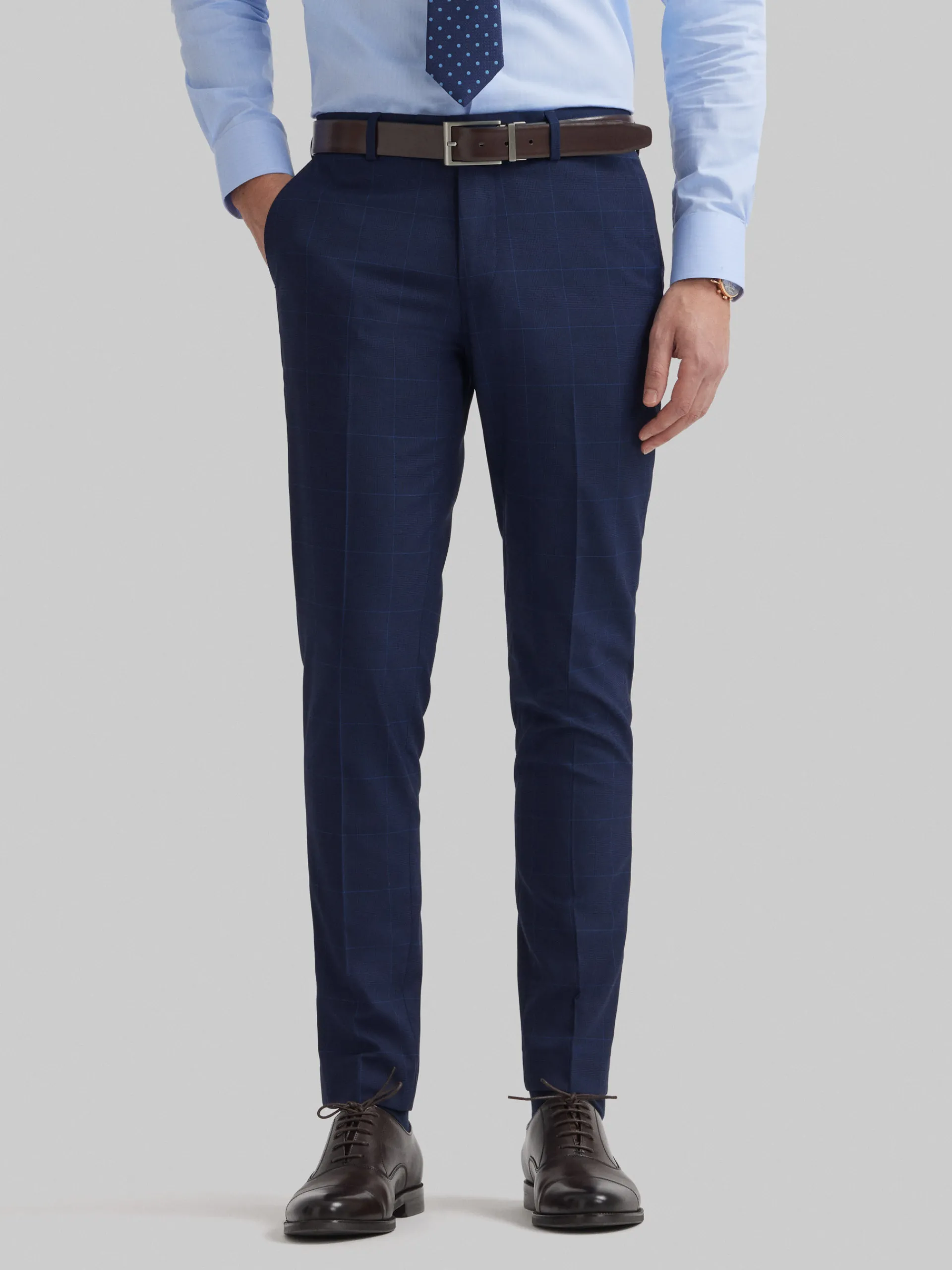 Trajes|Trajes-Alvaro Moreno PANTALON GALES SLIM Azul Marino