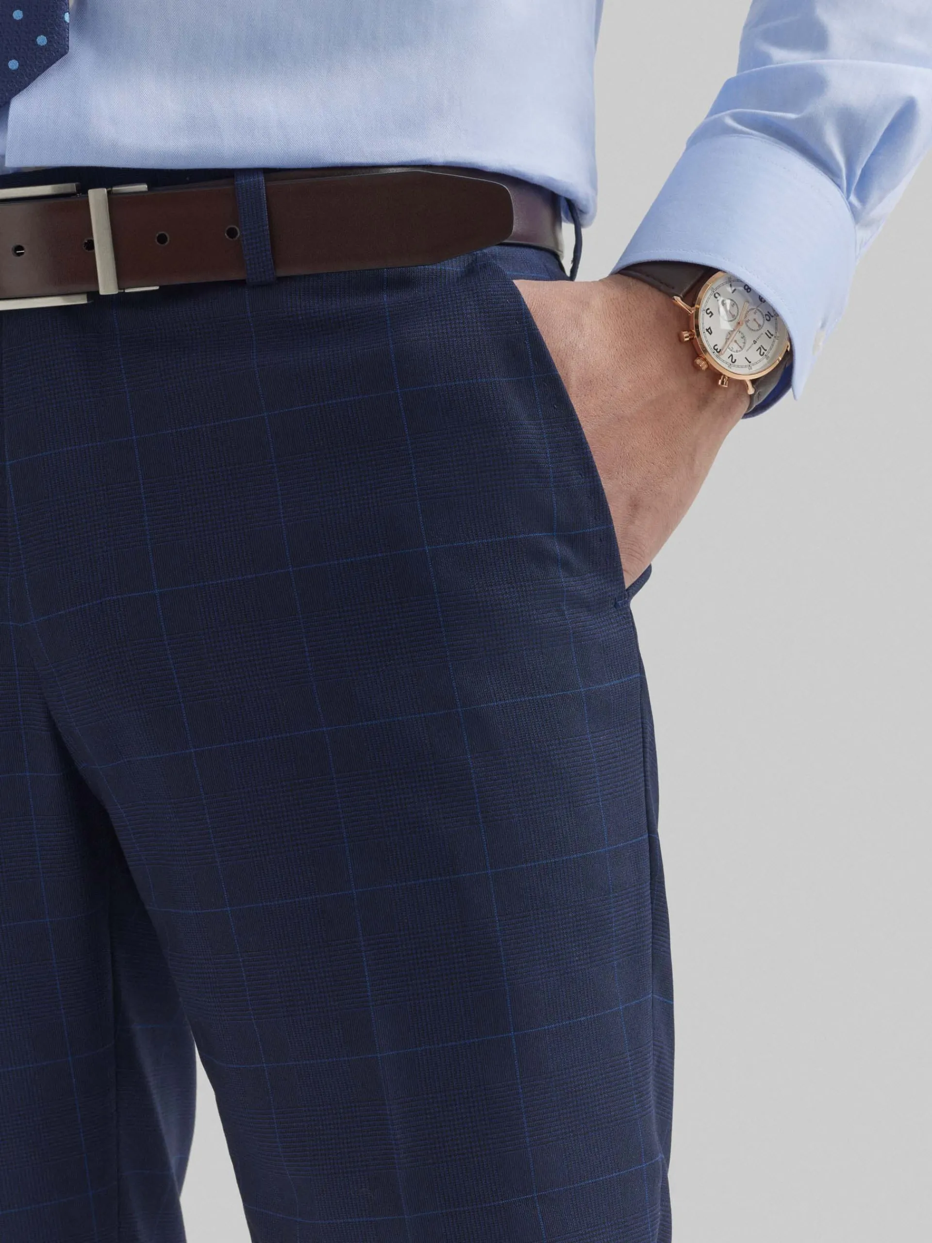 Trajes|Trajes-Alvaro Moreno PANTALON GALES SLIM Azul Marino