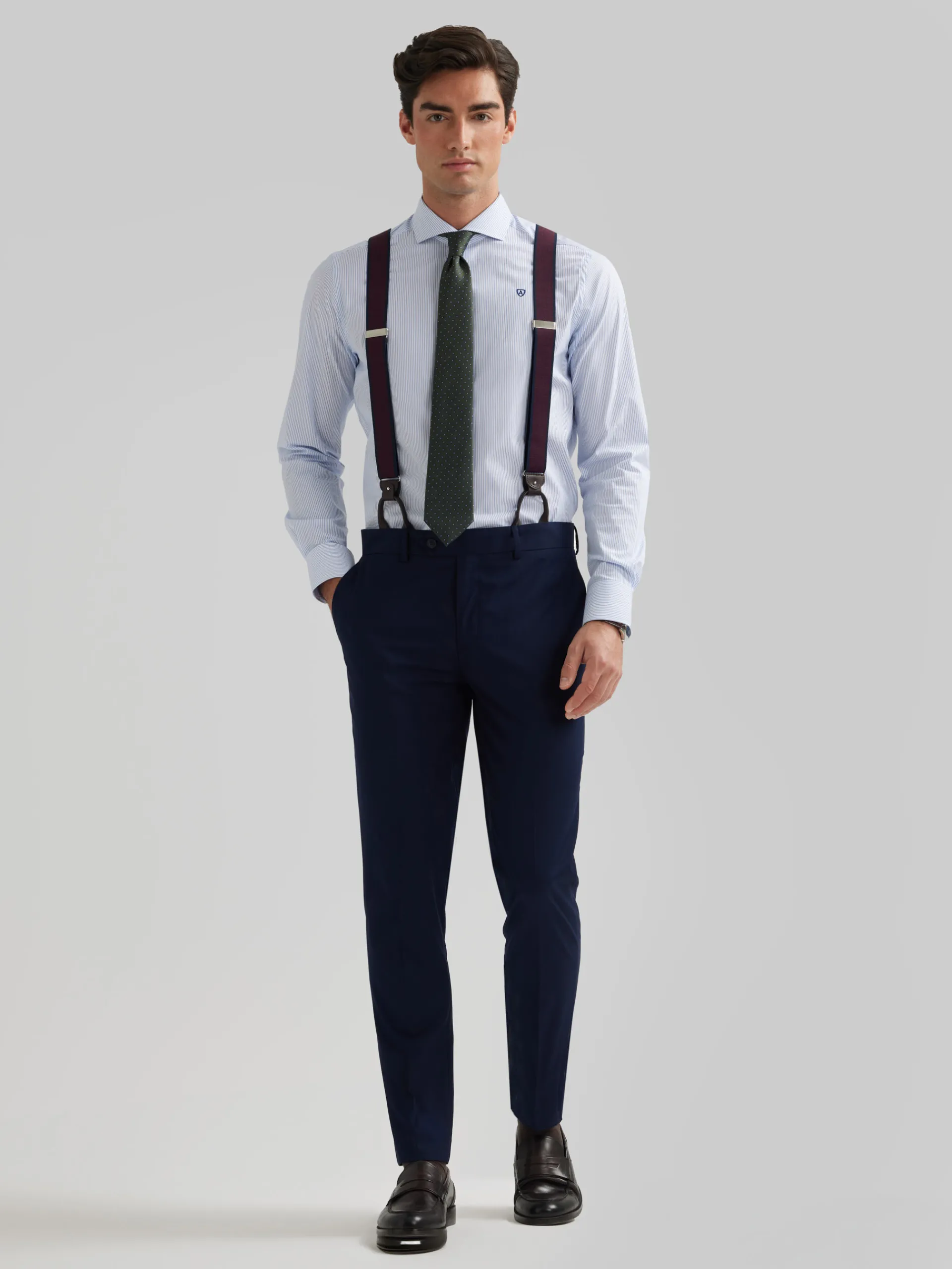 Trajes|Trajes-Alvaro Moreno PANTALON PLAIN SLIM Azul Marino