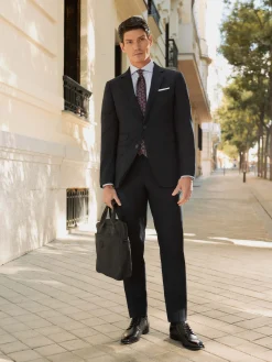 Trajes|Trajes-Alvaro Moreno PANTALON TWILL Azul Marino