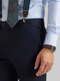 Trajes|Trajes-Alvaro Moreno PANTALON TWILL Azul Marino