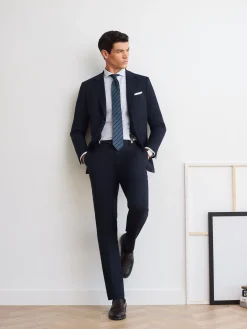 Trajes|Trajes-Alvaro Moreno PANTALON TWILL Azul Marino