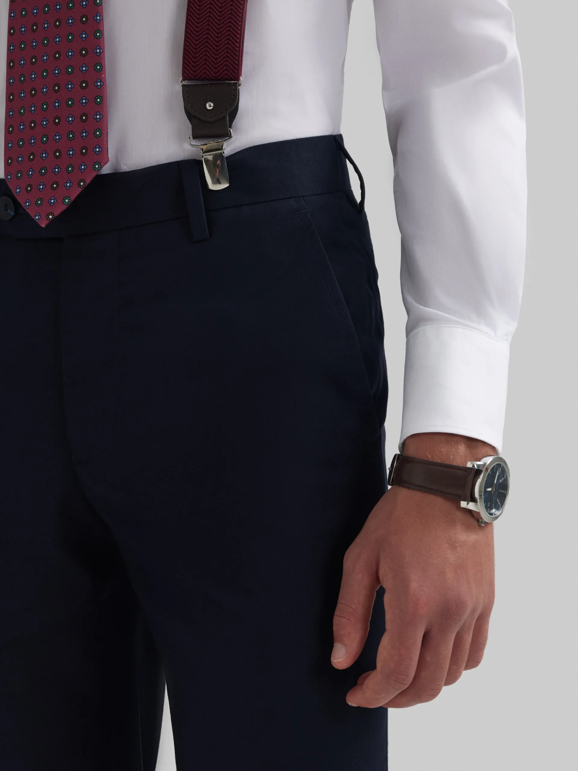 Trajes|Trajes - Vestir-Alvaro Moreno PANTALON TWILL CADETE Azul Marino