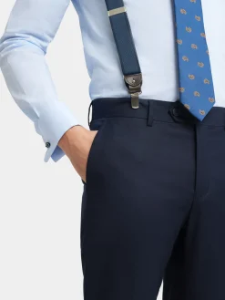 Trajes|Trajes-Alvaro Moreno PANTALON TWILL CRUZADO Azul Marino