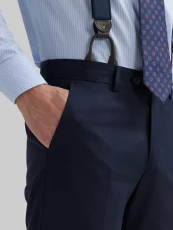 Trajes|Trajes-Alvaro Moreno PANTALON TWILL CRUZADO Azul Marino