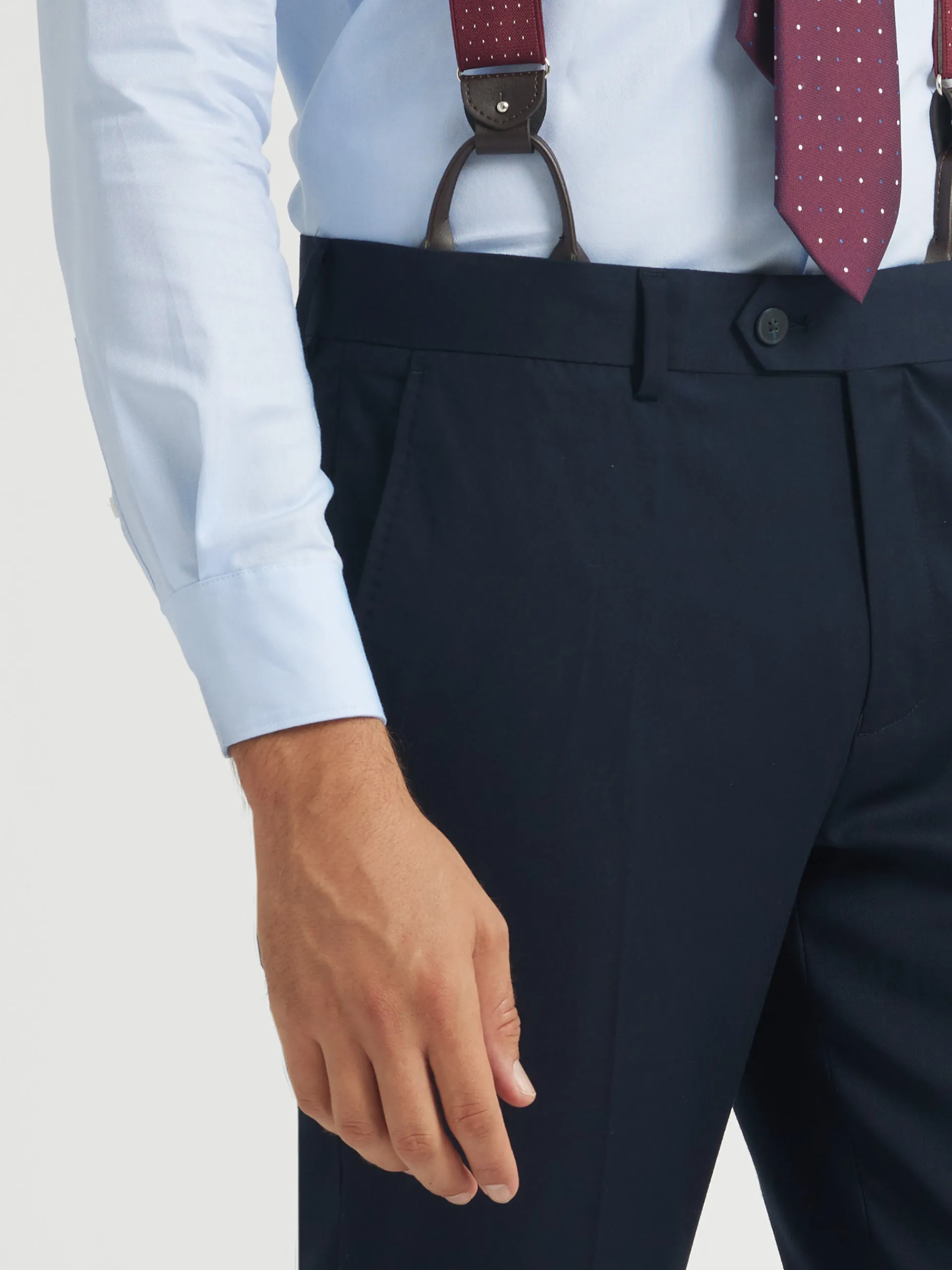 Trajes|Trajes-Alvaro Moreno PANTALON TWILL CRUZADO Azul Marino