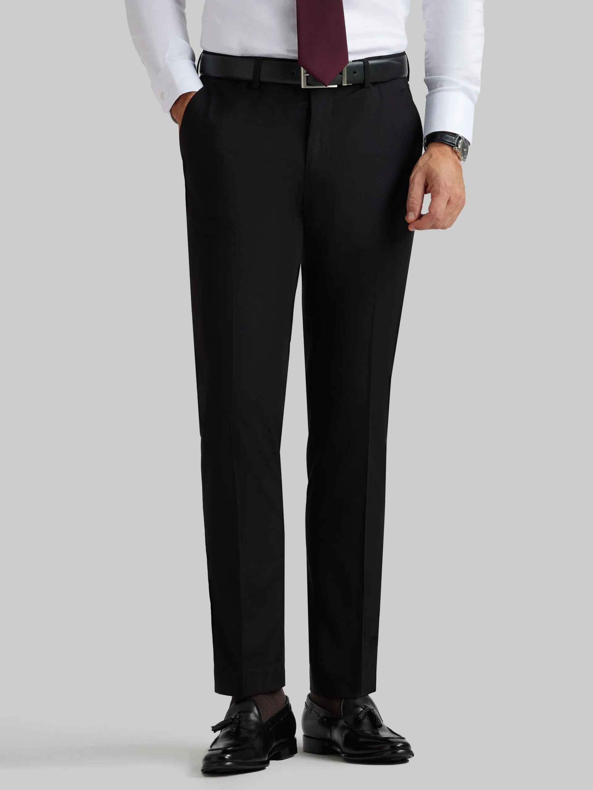 Trajes|Trajes-Alvaro Moreno PANTALON TWILL Negro