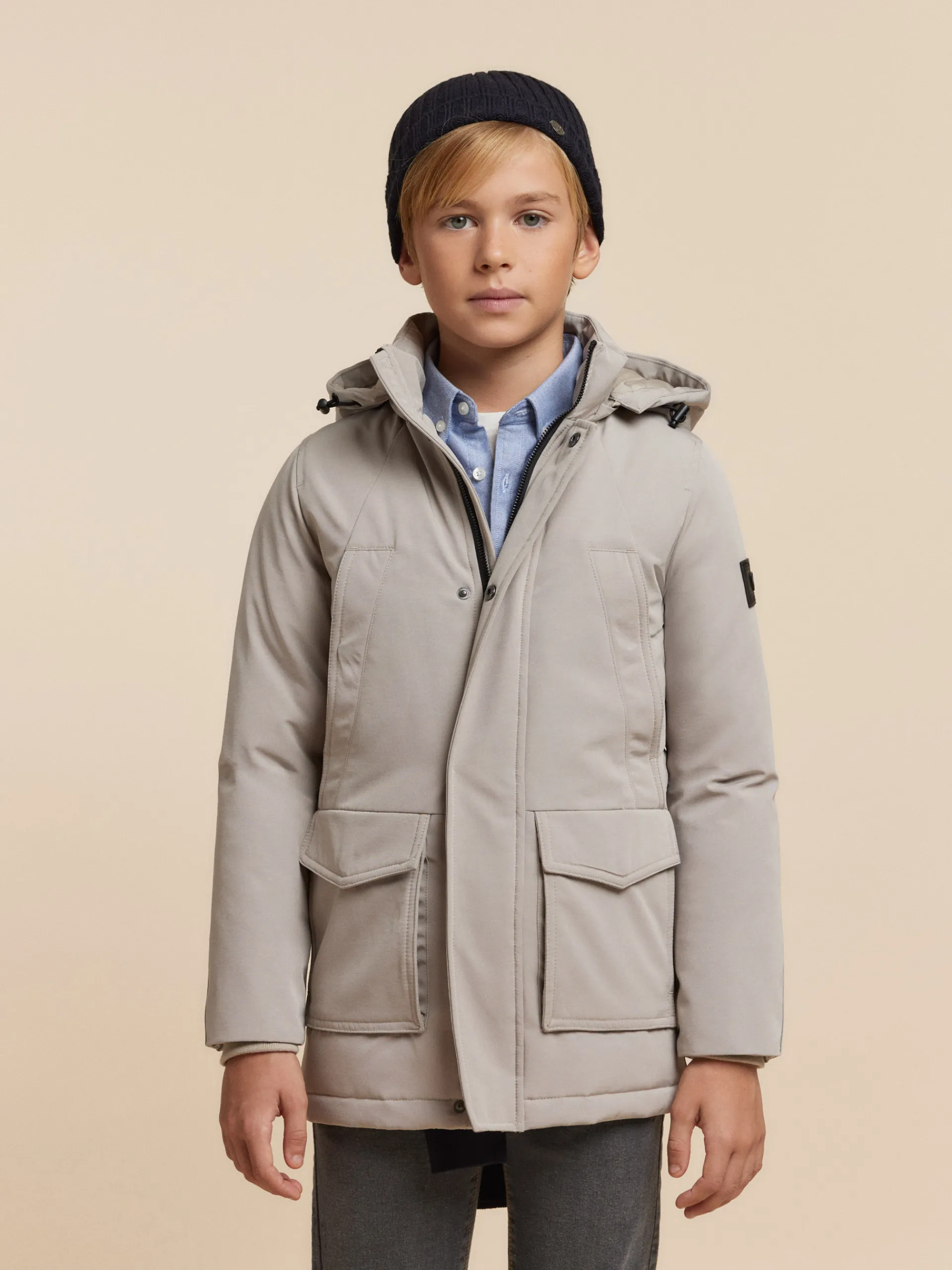 Cazadoras Y Chalecos-Alvaro Moreno PARKA SHERMAN KIDS Crudo