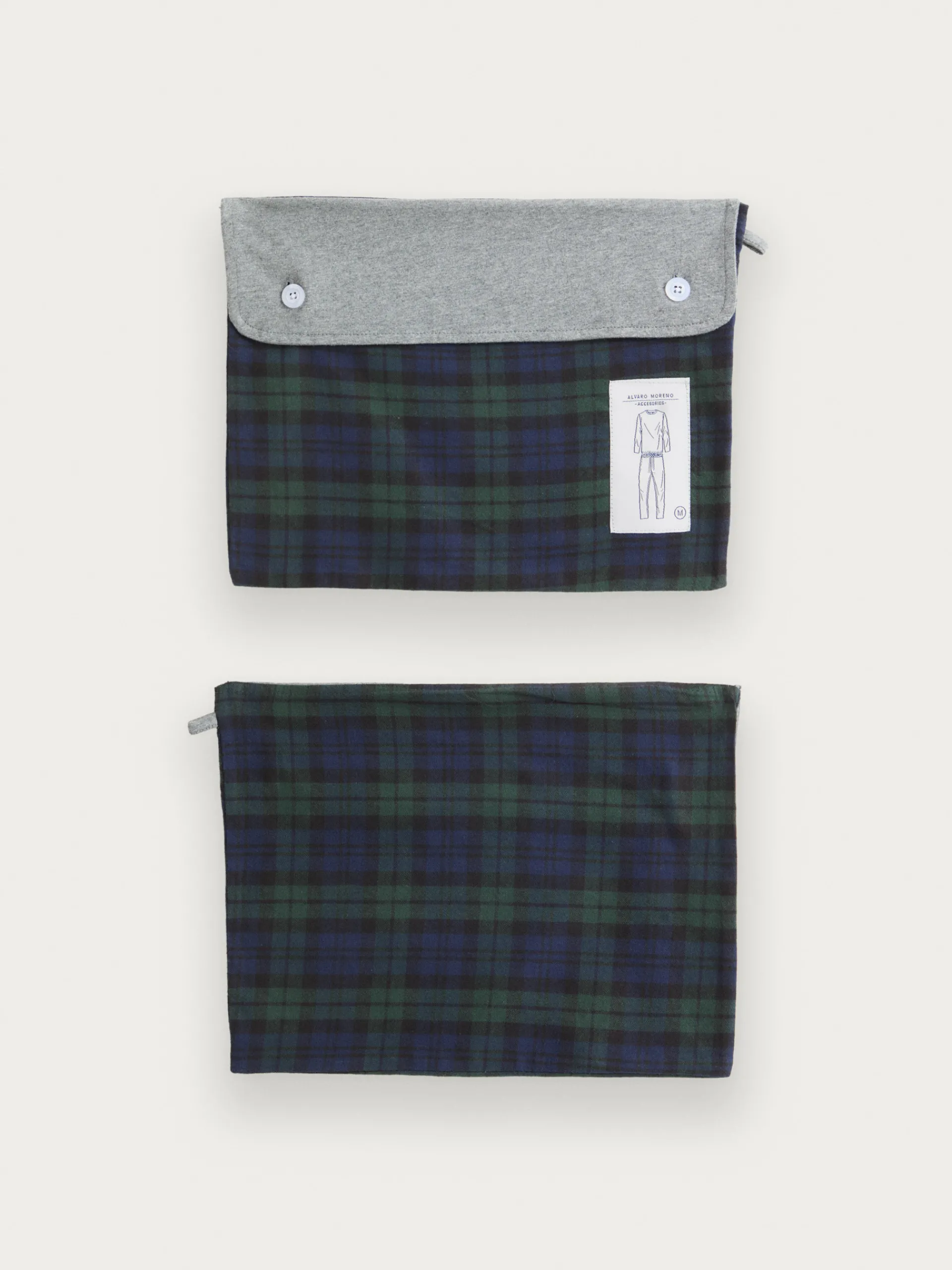 Pijamas-Alvaro Moreno PIJAMA FRANELA CUADROS Gris