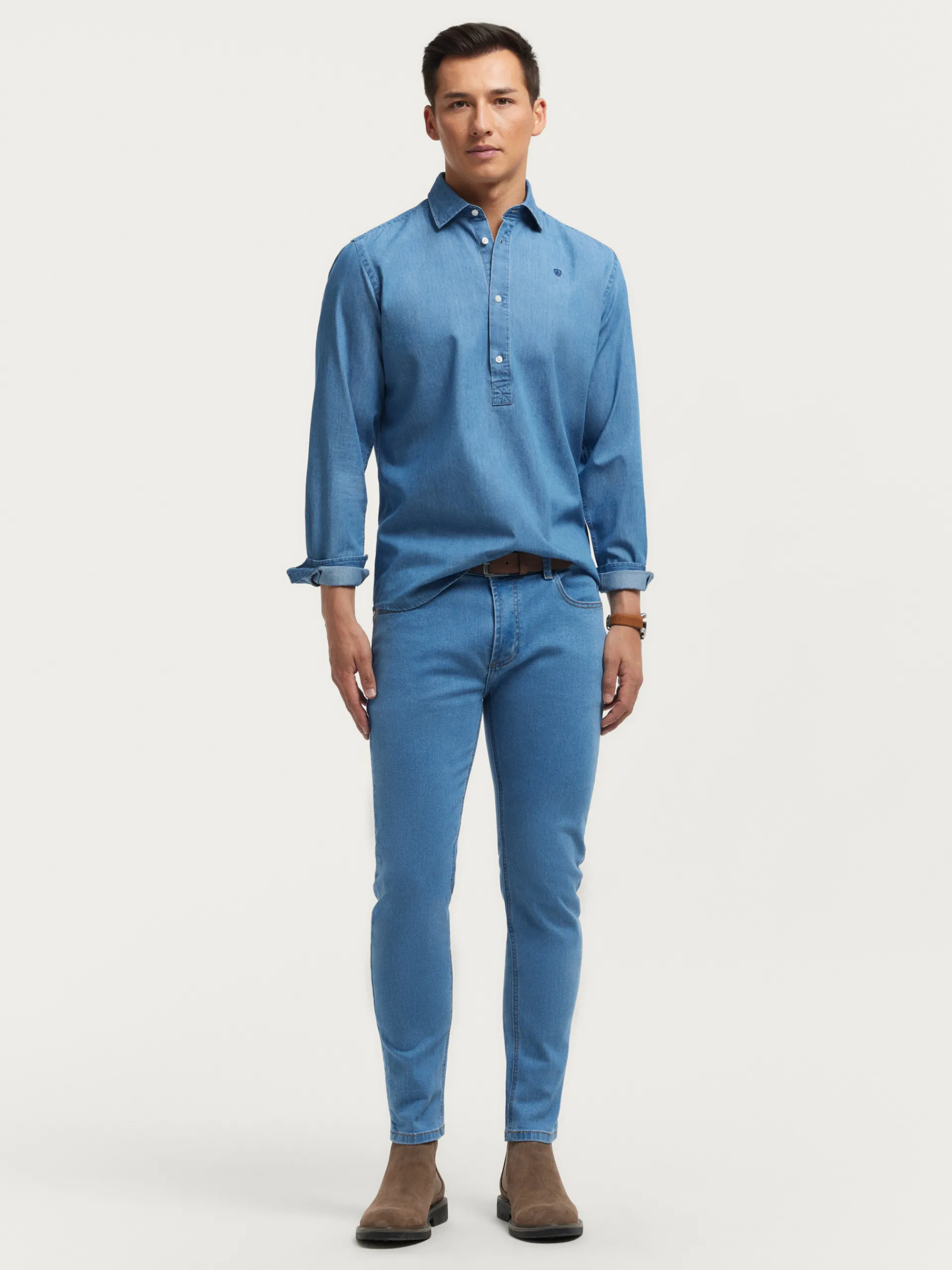 Casual|Poleras-Alvaro Moreno POLERA DENIM Azul