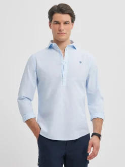 Casual-Alvaro Moreno POLERA PIN POINT Celeste