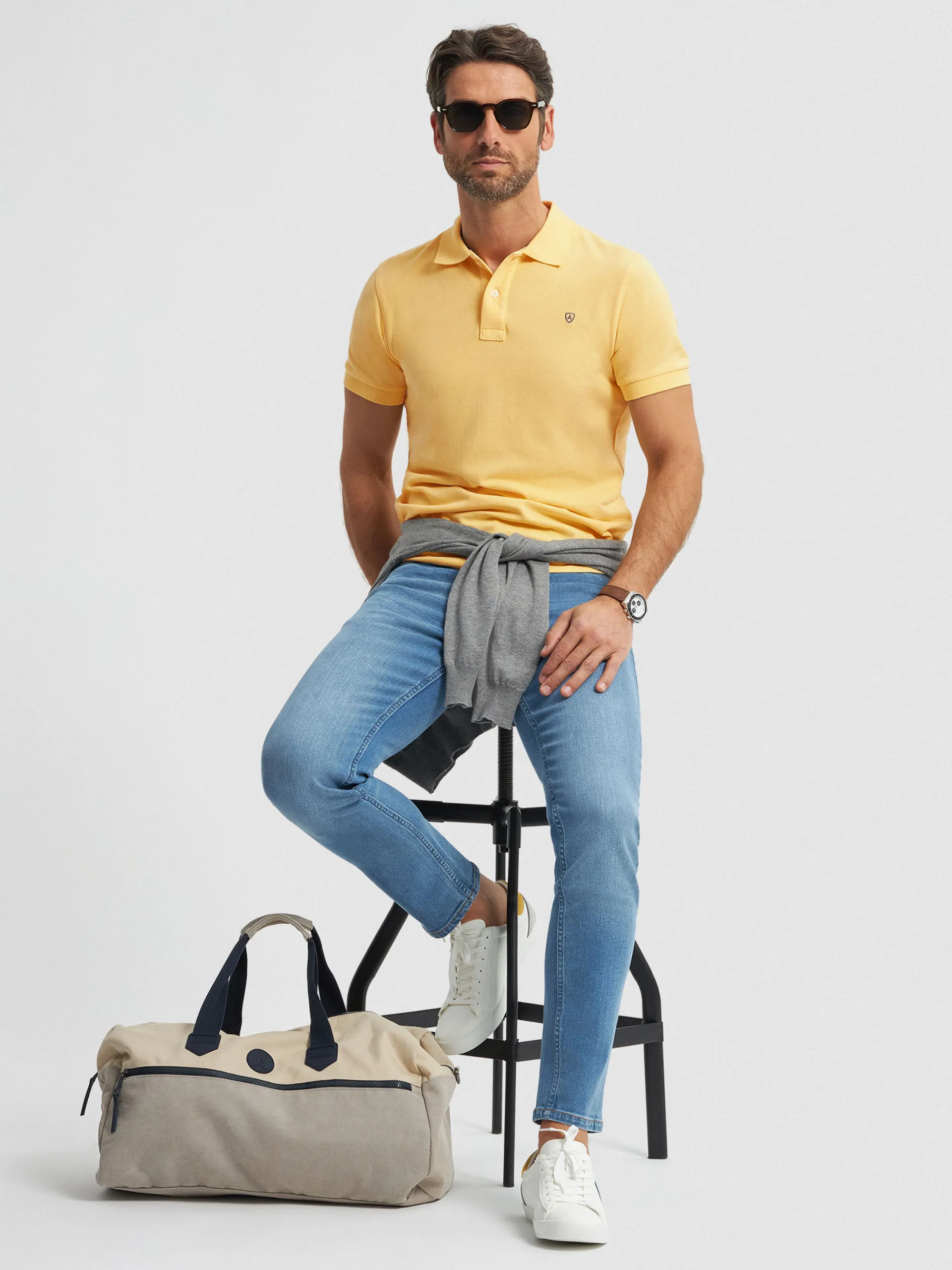 Polos Y Poleras-Alvaro Moreno POLO BASIC Amarillo
