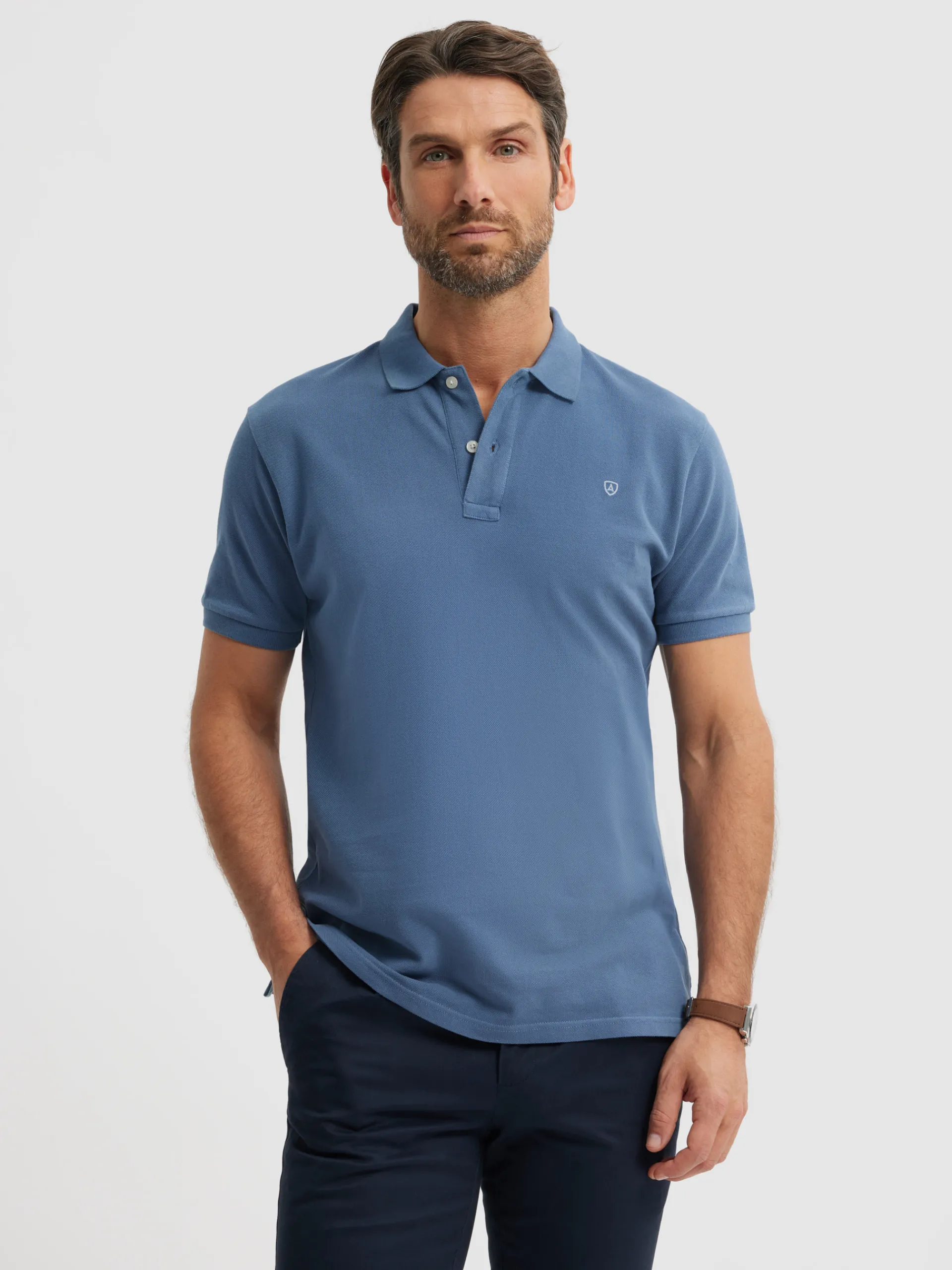 Polos Y Poleras-Alvaro Moreno POLO BASIC Azul