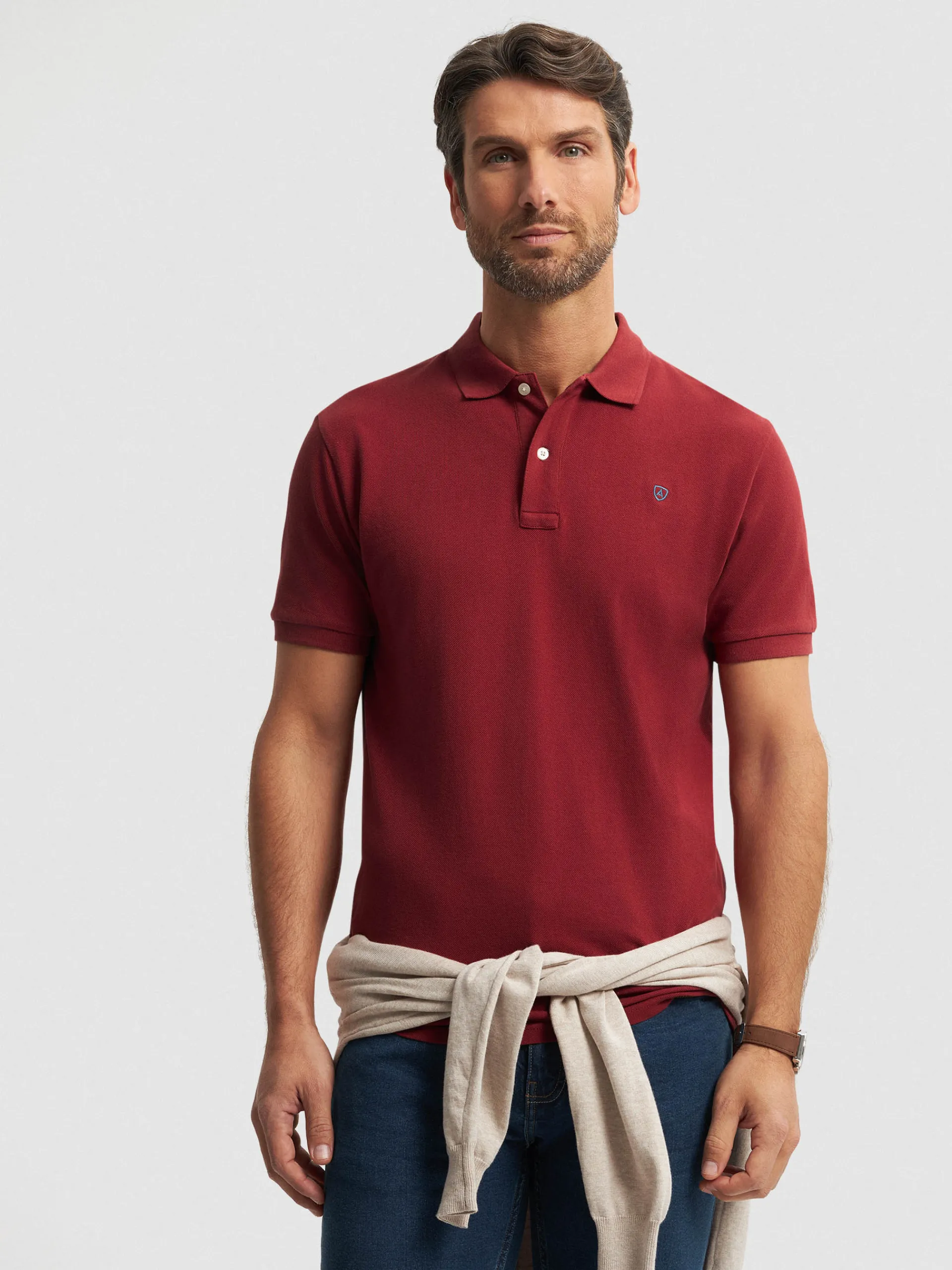 Polos Y Poleras-Alvaro Moreno POLO BASIC Rojo