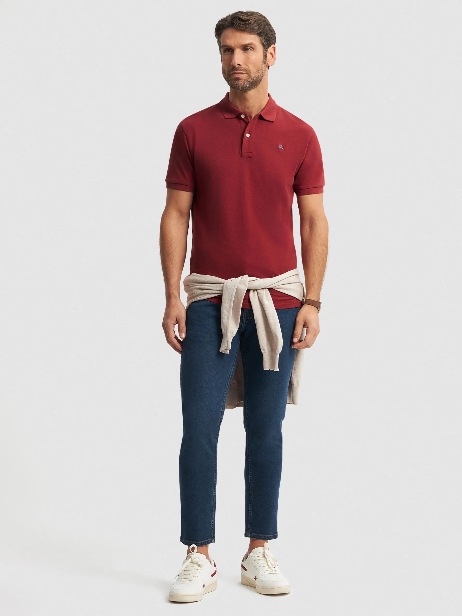 Polos Y Poleras-Alvaro Moreno POLO BASIC Rojo