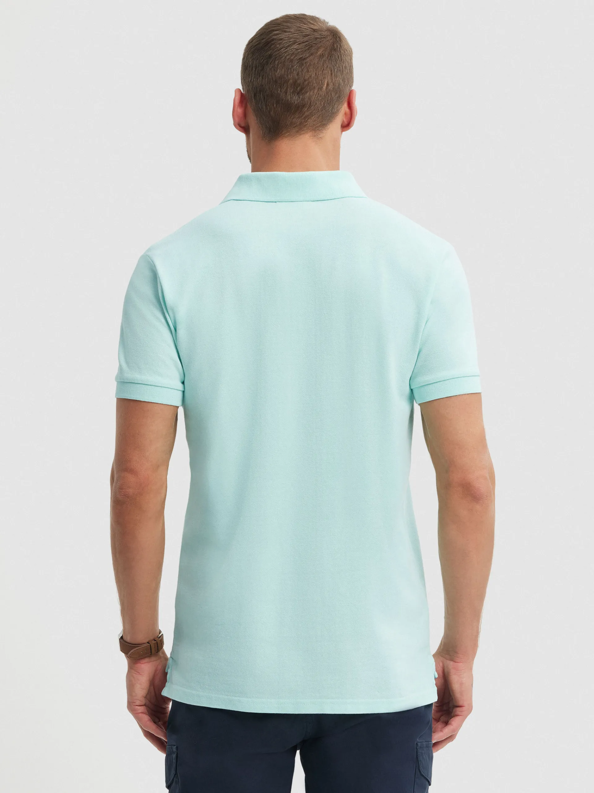 Polos Y Poleras-Alvaro Moreno POLO BASIC Verde Agua
