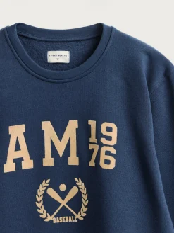 Sudaderas-Alvaro Moreno SUDADERA BASEBALL Azul Marino