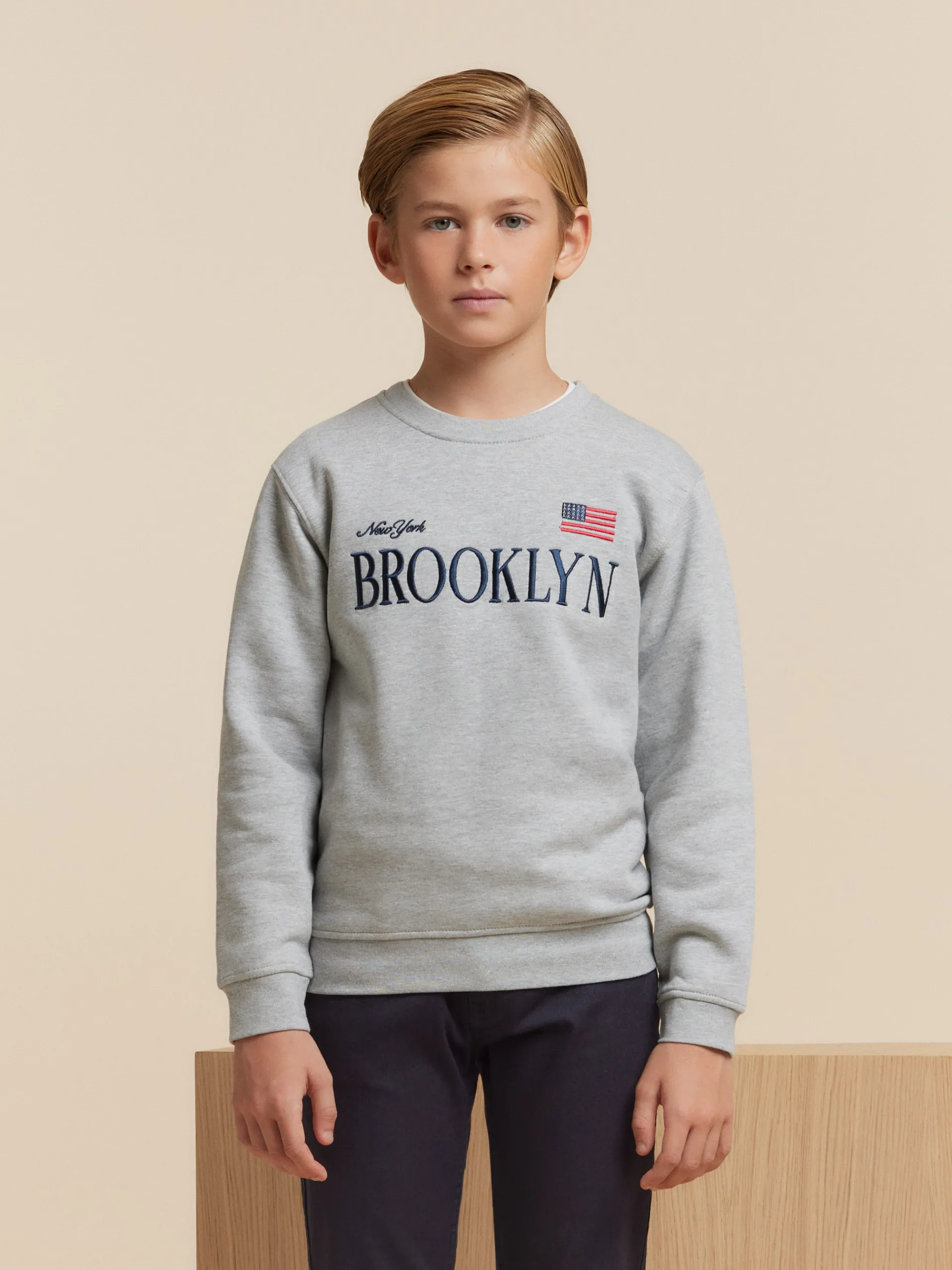 Sudaderas-Alvaro Moreno SUDADERA BROOKLIN KIDS Gris