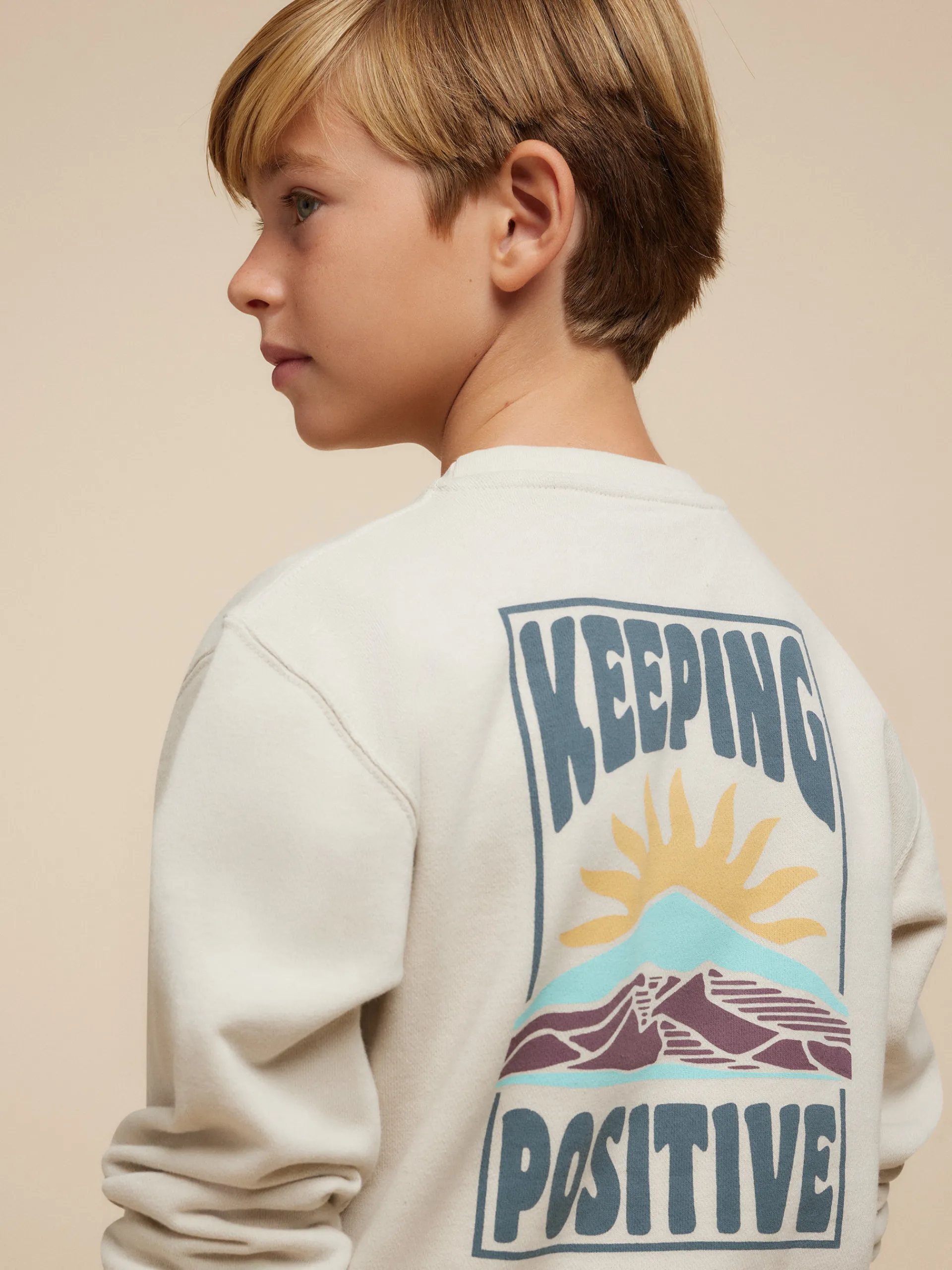 Sudaderas-Alvaro Moreno SUDADERA POSITIVE KIDS Crudo